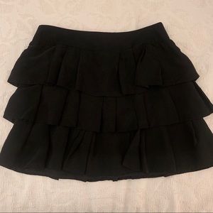 Banana Republic Black Ruffle Mini Skirt